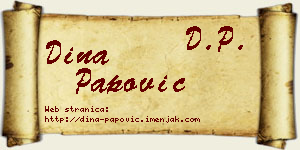 Dina Papović vizit kartica